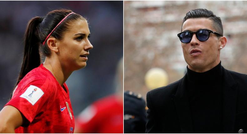 Alex Morgan and Cristiano Ronaldo