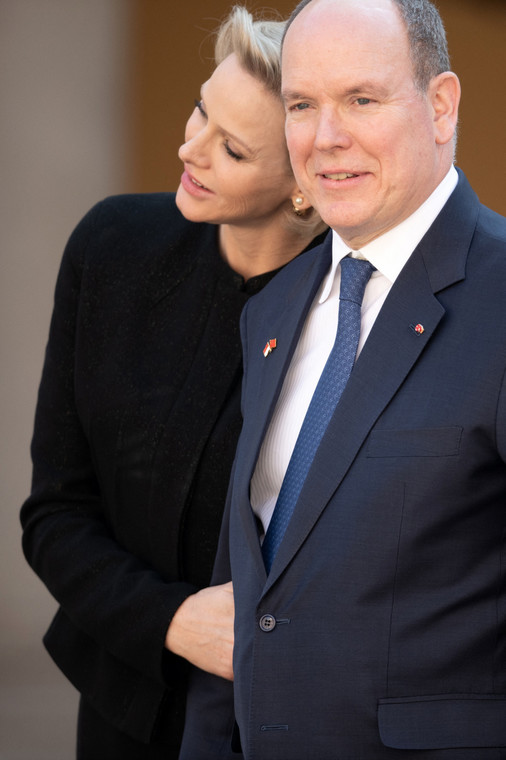 Książę Albert i jego żona Charlene Wittstock