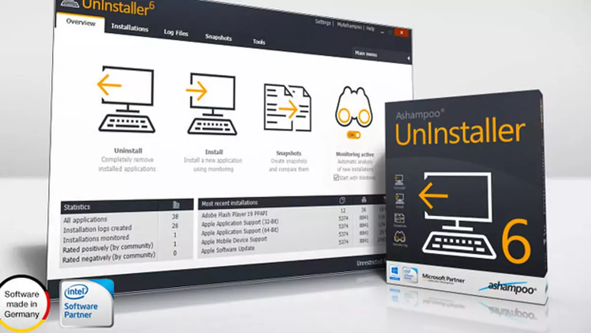 Ashampoo UnInstaller 6 wydany! Skuteczna deinstalacja oprogramowania w przyjaznym opakowaniu