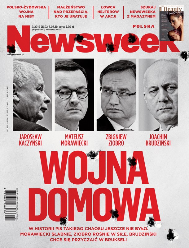 Newsweek 9/2019 okładka wojna w PiS 