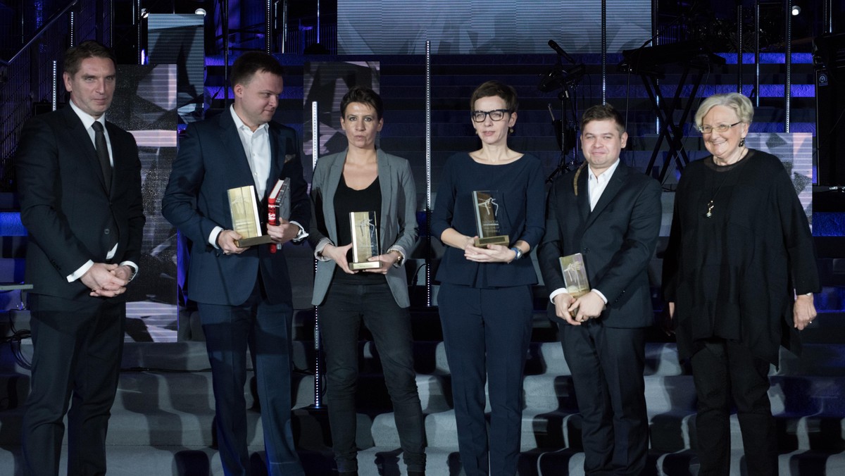 Ks. Jan Kaczkowski, Tomasz Lis, Anna Komorowska i Bronisław Komorowski 