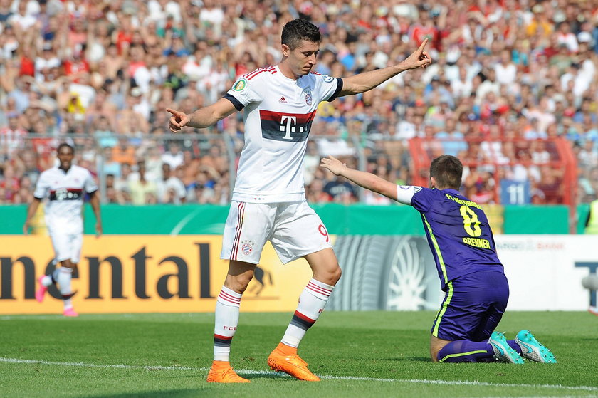 Robert Lewandowski znów strzela! Trafił w meczu DFB Pokal