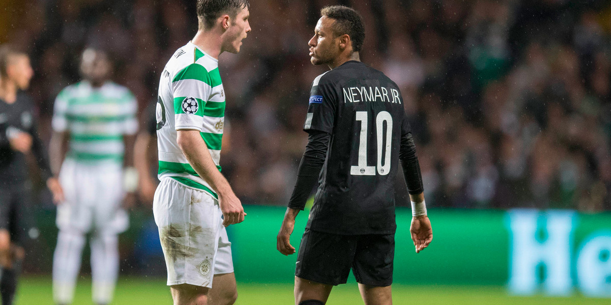Neymar scored a goal, created another, and squabbled with a Scottish teenager as PSG beat Celtic 5-0