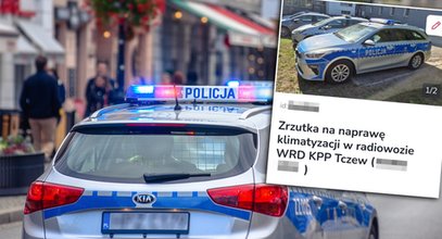 Policjant założył zbiórkę na klimę w radiowozie. Musiał ją usunąć