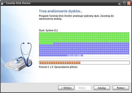 TuneUp Disk Doctor – sprawdzanie poprawności systemu plików na dysku twardym.