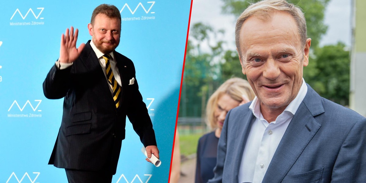 Łukasz Szumowski i Donald Tusk