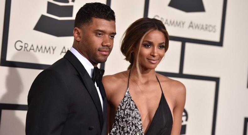 Ciara and Russel Wilson on the red carpet