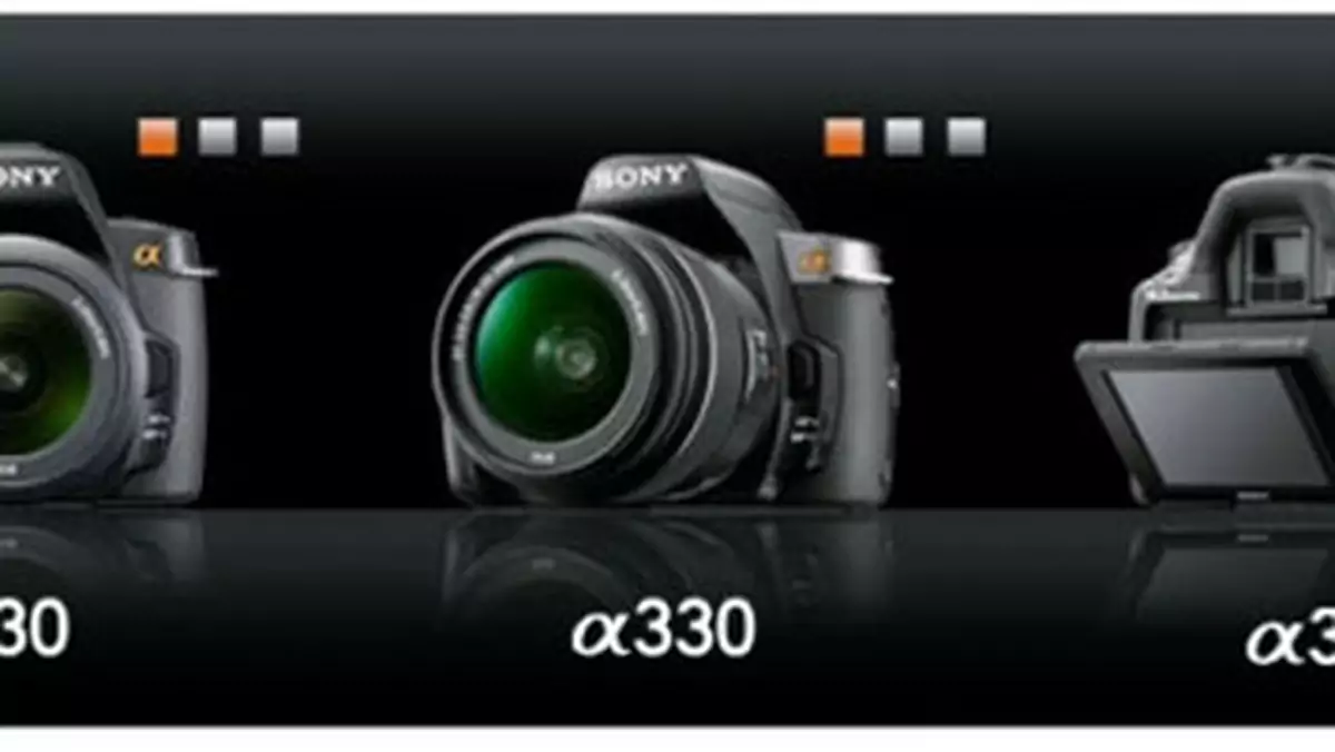 Sony - nowe lustrzanki cyfrowe Alpha 230, 330 i 380