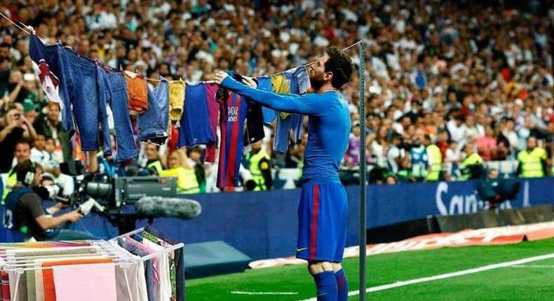 Lionel Messi celebration meme