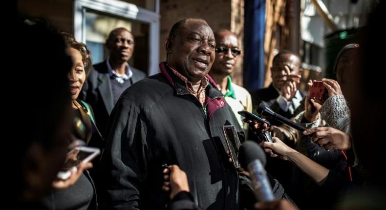 South African deputy president and South African ruling party African National Congress deputy president Cyril Ramaphosa pictured on August 2, 2016