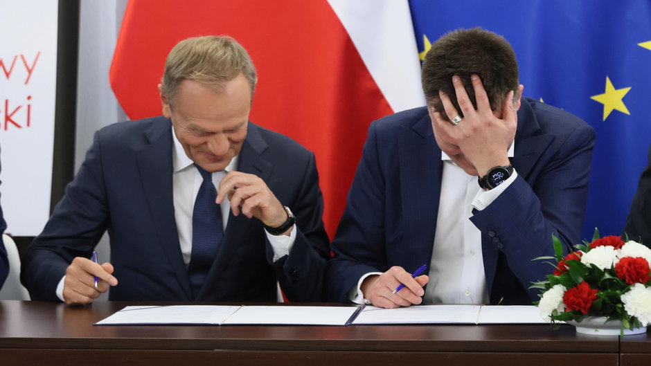 Donald Tusk i Szymon Hołownia. Warszawa, 25 maja 2022 r.