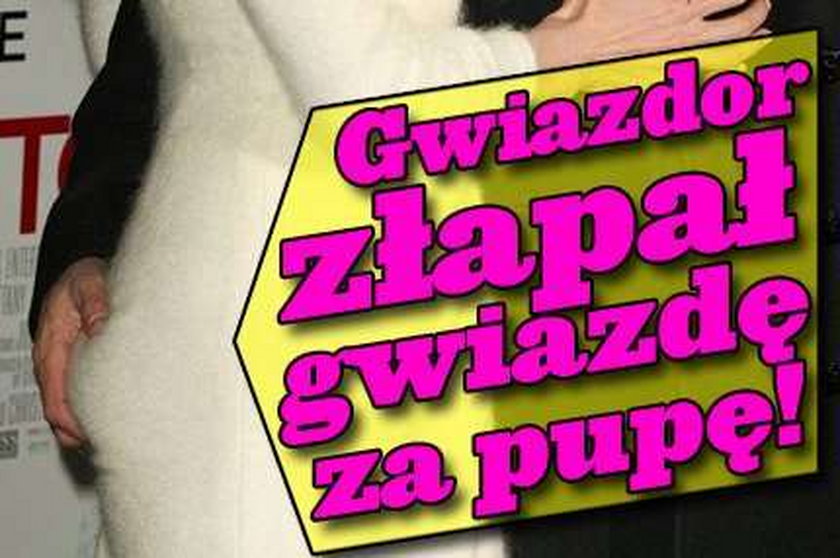 Gwiazdor złapał gwiazdę za pupę!