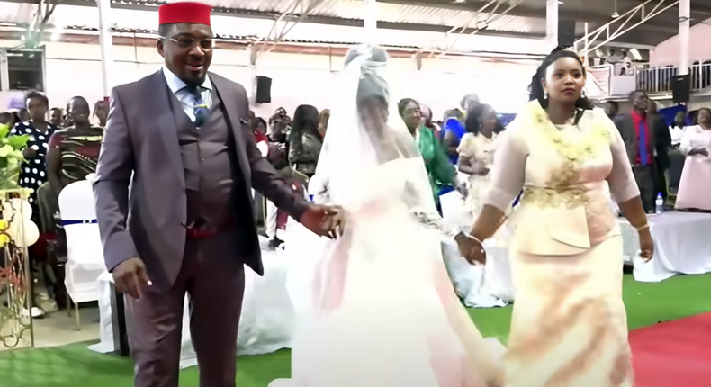 Pastor Nga'ng'a and wife during daughter's wedding