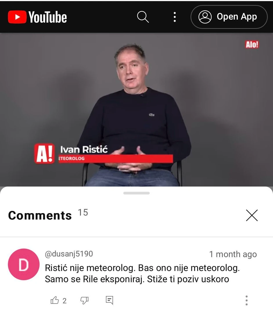 Komentari na Jutjubu