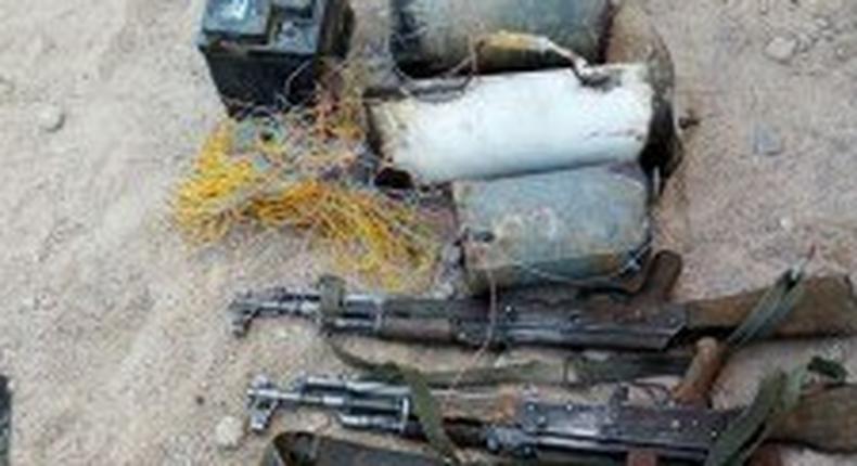 Weapons recovered from Boko Haram members