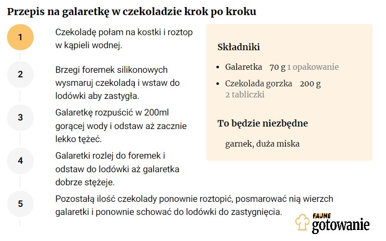 Przepis na galaretkę w czekoladzie