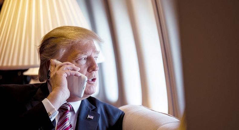 Trump on phone