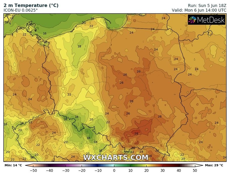 Temperatura maksymalnie sięgnie 28 st. C