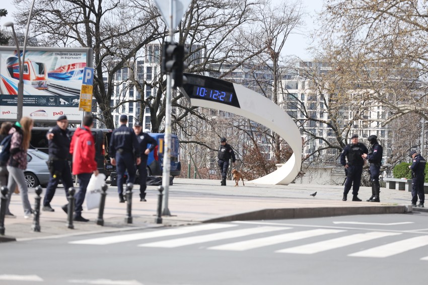 Pripadnici MUP-a u hotelu "Moskva" 