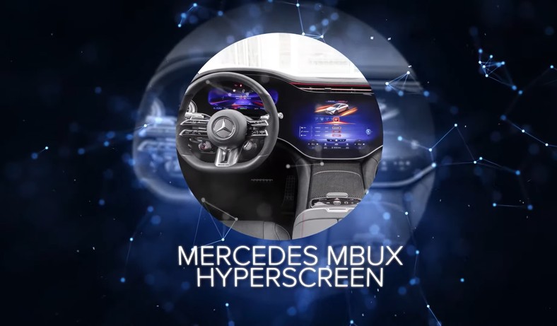 Elektromobilność — kokpit przyszłości — Mercedes MBUX Hyperscreen