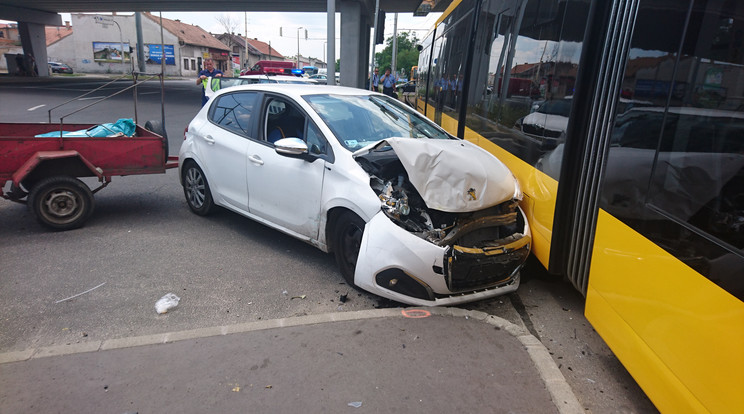 Villamos baleset / Fotó: BLIKK