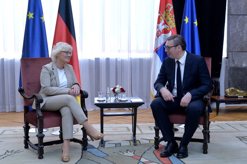 Aleksandar Vučić i Kristin Lambreht