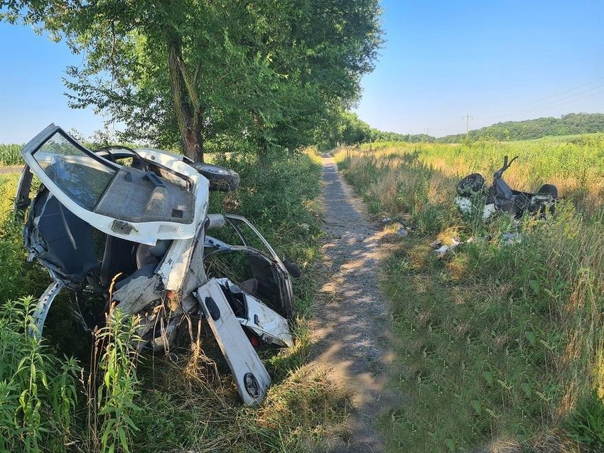 Fotografije nesrece kod Prigrevice, foto Radio Dunav Apatin