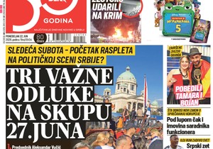 Blic naslovna strana za 22.6.