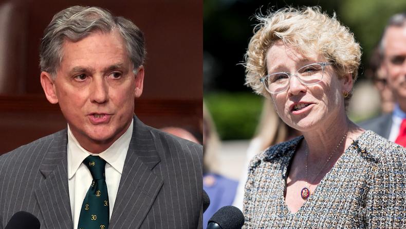 US Members of Congress, Representative French Hill (Republican) and Representative Chrissy Houlahan (Democrat). [Getty Images]