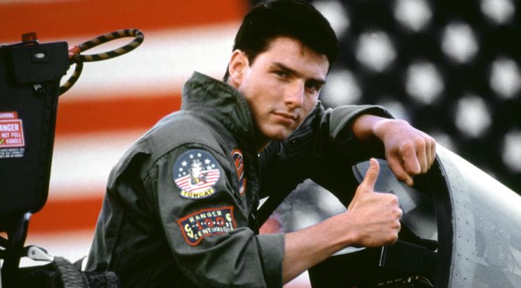 Tom Cruise így nézett ki az 1986-os Top Gunban Maverick szerepében.