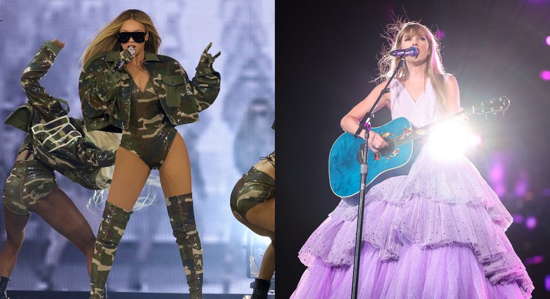 Beyonc and Taylor Swift both announced that films of their popular tours will roll out in theaters.Kevin Mazur/Hector Vivas/Getty Images