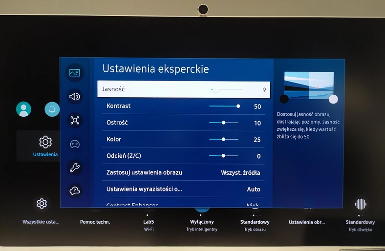 Samsung Smart Monitor M8 – ustawienia obrazu