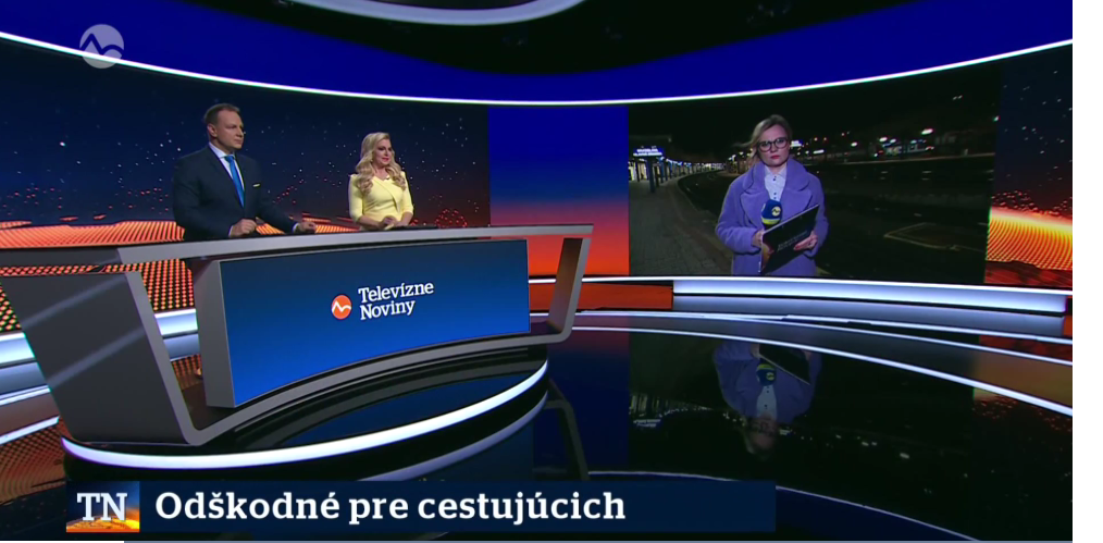 Zlatica Švajdová Puškárová pri návrate do Televíznych novín.