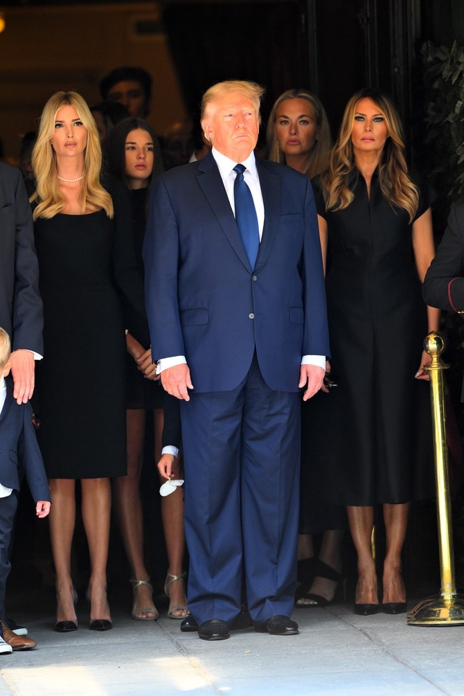 Ivanka, Donlad i Melanija Tramp na sahrani Ivane Tramp danas u Njujorku foto: Elder Ordonez / SplashNews.com/  Splash