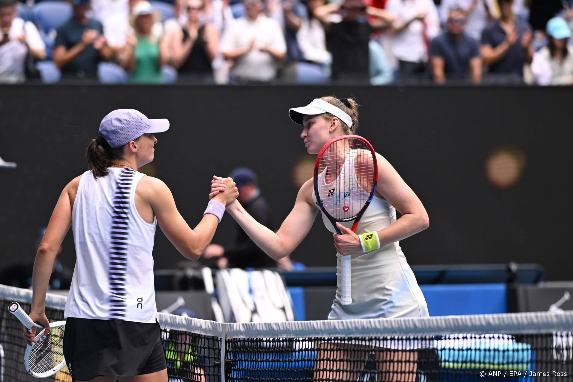 Swiatek strandt in kwartfinale: Wereldnummer 2 verliest van Rybakina