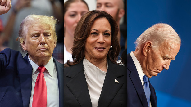 Donald Trump, Kamala Harris, Joe Biden