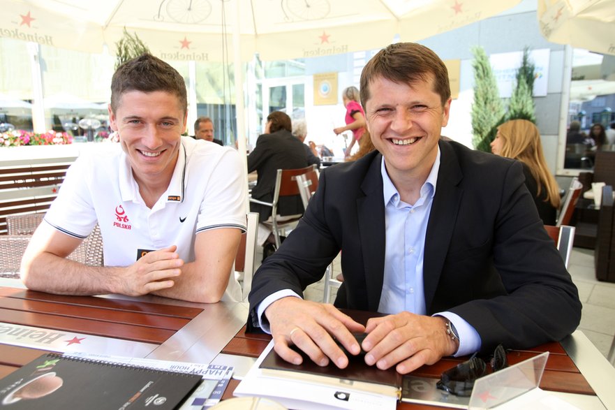 Robert Lewandowski i Cezary Kucharski w starych, dobrych czasach