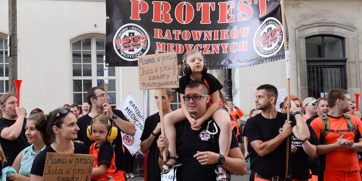 Protest ratowników medycznych