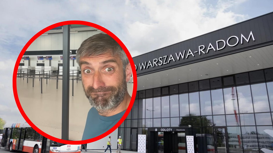 Maciej Dowbor odwiedził lotnisko w Radomiu