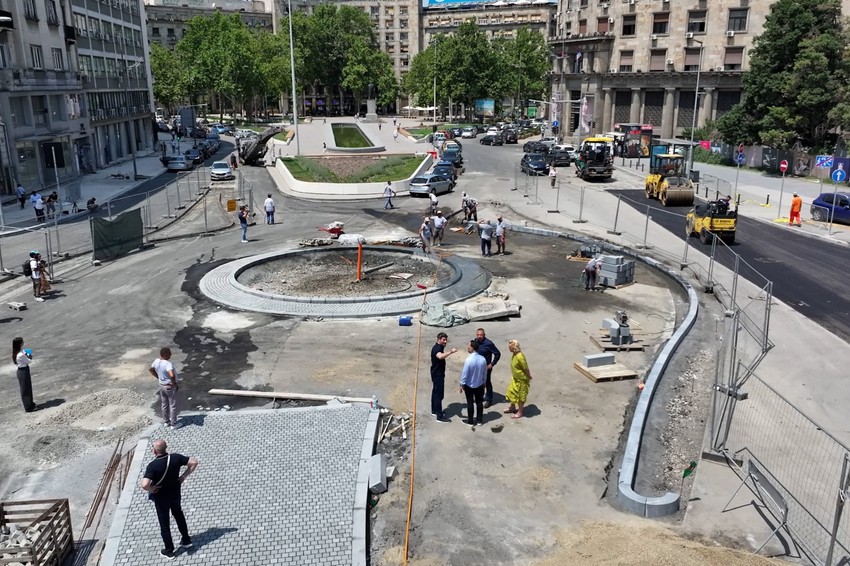 Radovi na kružnom toku u centru grada