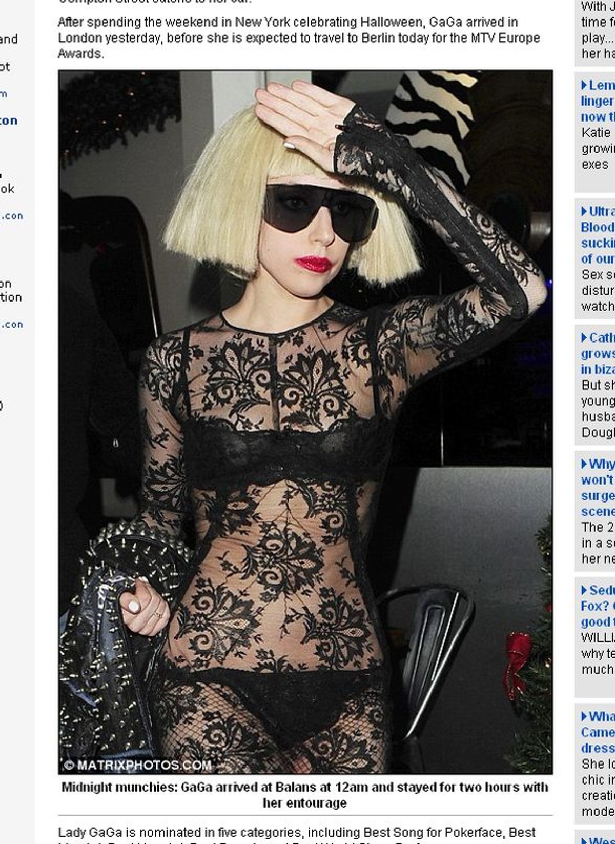 Lady GaGa biega w koronkach po mrozie