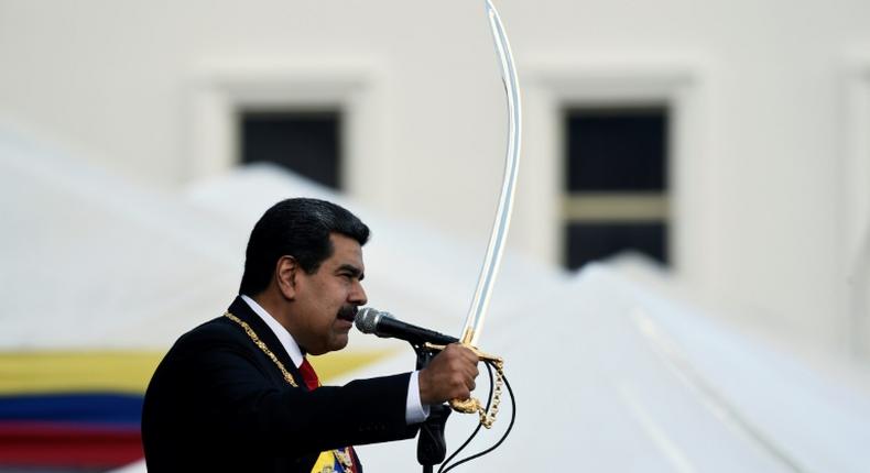 President Nicolas Maduro, pictured in Caracas on January 10, 2019, is widely blamed for Venezuela's economic meltdown