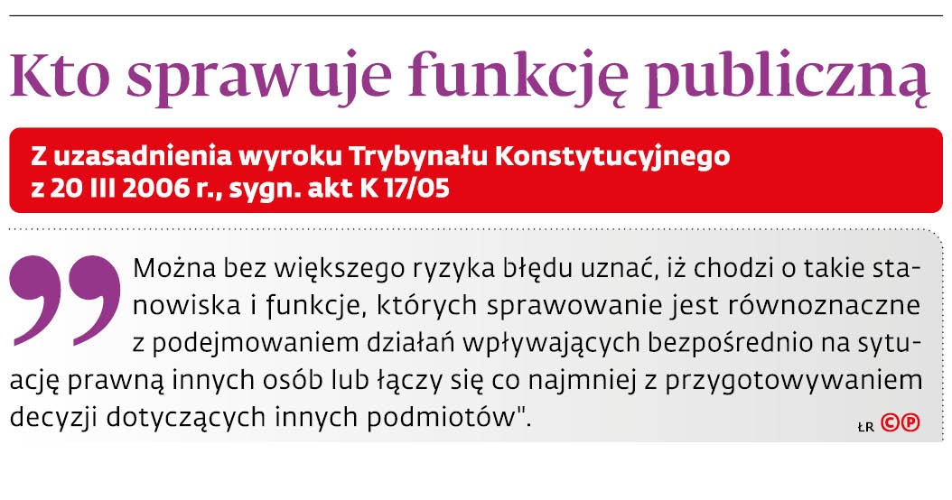 Kto sprawuje funkcję publiczną