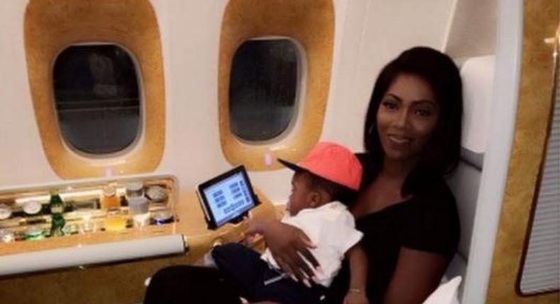 Tiwa Savage & son, Jamil 