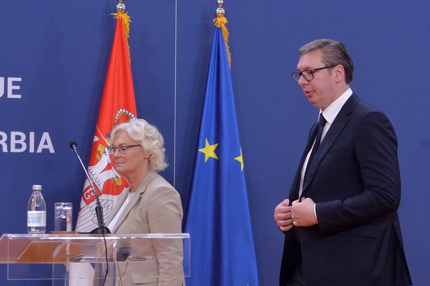 Aleksandar Vučić i Kristin Lambreht