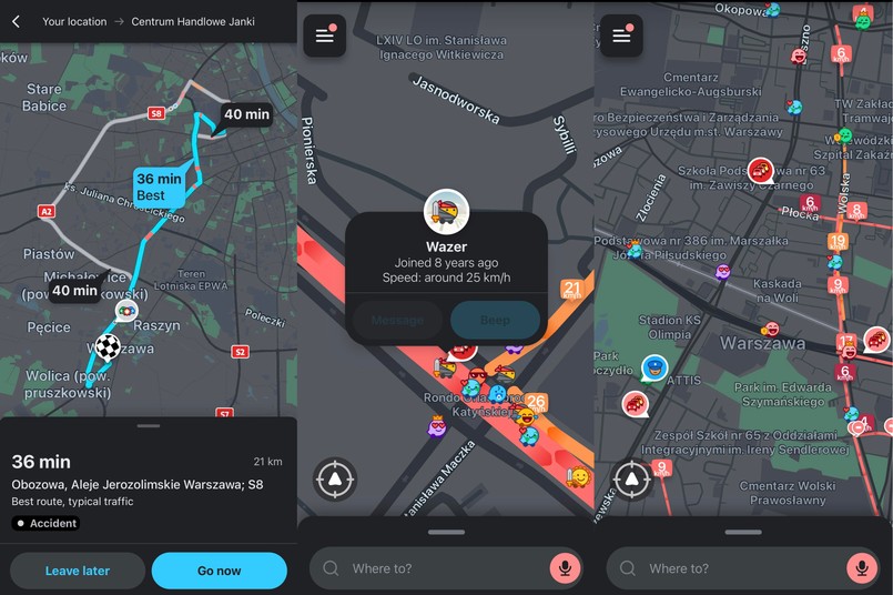 Google Maps a Waze. Jakie są różnice w nawigacji na telefon tego samego