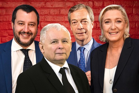 Populiści: Salvini Farage Le Pen Kaczyński