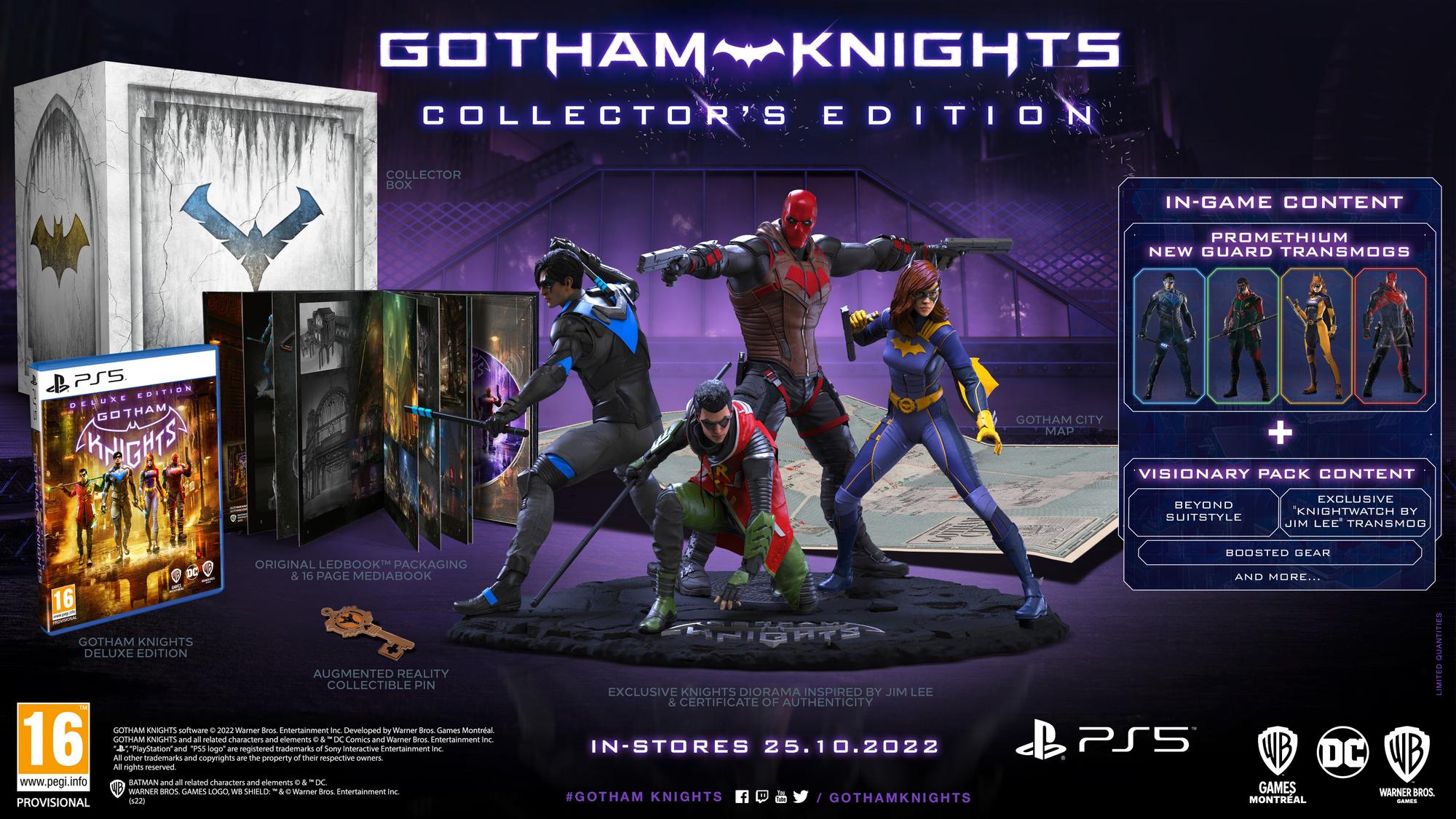 Zberateľská edícia akčnej adventúry Gotham Knights.