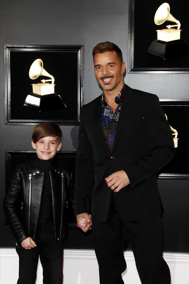 Grammy 2019: Ricky Martin pozuje z synem 