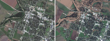 Zdjęcia satelitarne przed i po huraganie